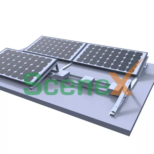 Плоский Кронштейн для солнечной панели на крышу PV крепежный кронштейн балласт фиксированная треугольная солнечная панель быстрая установка конструкция Шариковая система