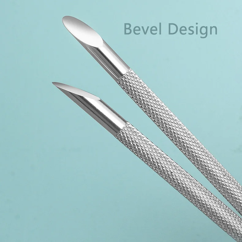 Nail Tools Salon Supplies Stainless Steel Cusp Pusher Repeatable Metal Cuticle Stick For Stick Decoration And Remover Dead Skin