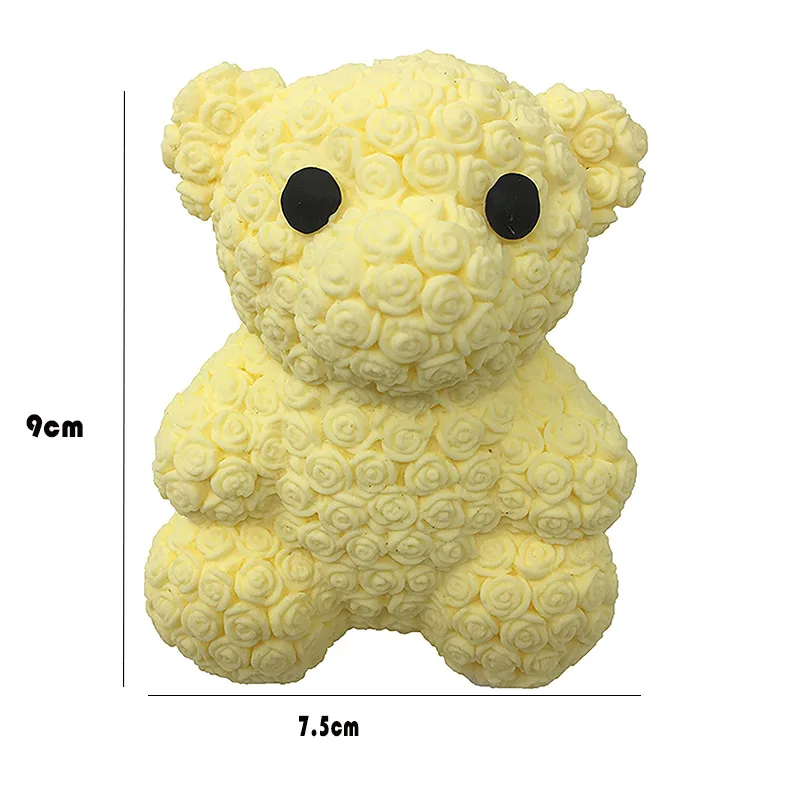 XQ431 Wholesale Hairy Flashing Puffer Balls Light Up Plastic Rose Bear For Reduced Pressure