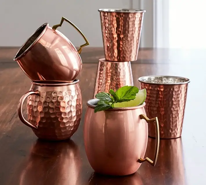 Wholesale Moscow Mule Copper Mug Sublimation Copper Plated Stainless Steel Mug Engraved Beer Drinking Mug