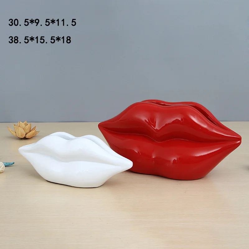 3D декоративная рельефная скульптура рот бар настенный подвесной Человек части тела украшение дома синтетическая смола красные губы