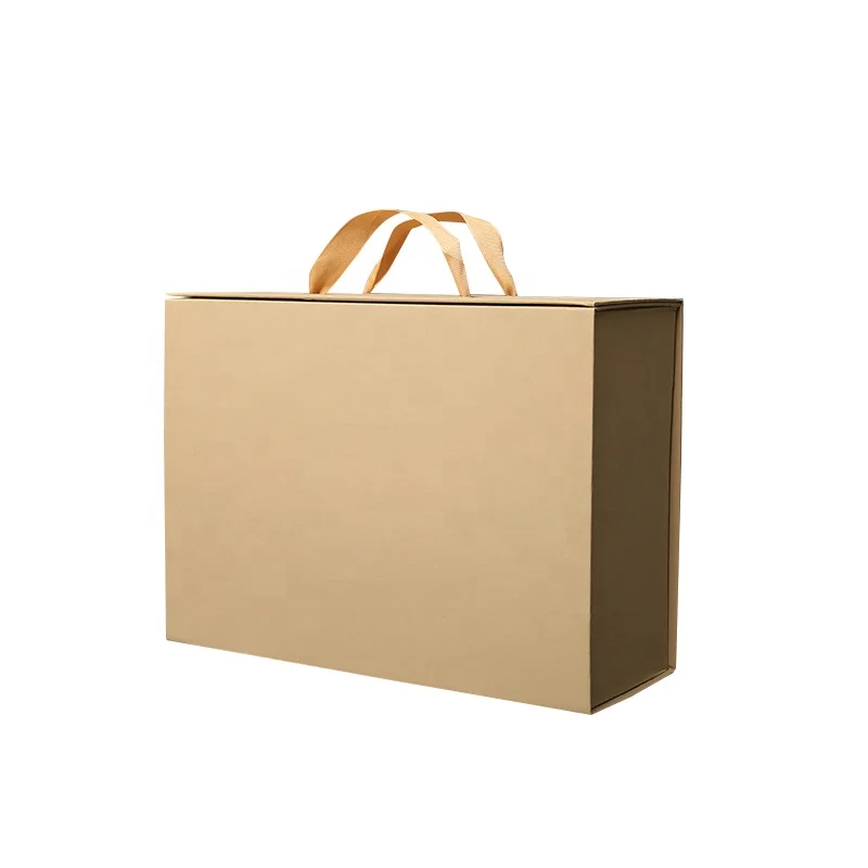 Custom dimensions your design folding rigid box color printing magnetic closure gift box with handle