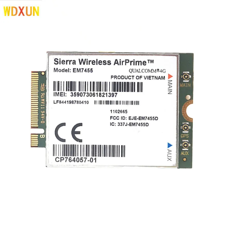 Sierra Wireless WWAN EM7455 LTE 4G NGFF модуль FDD/TDD Cat6 NGFF/M.2 карта 300