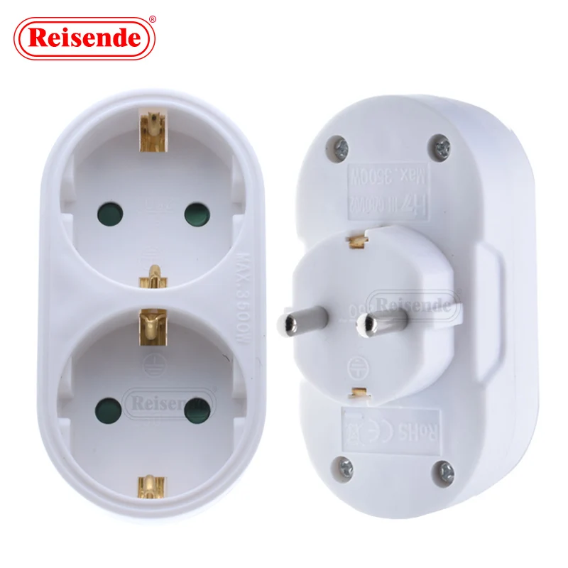 Germany Extension Power Socket With Schuko   1 To 2 Way Socket German Type Socket  Connector