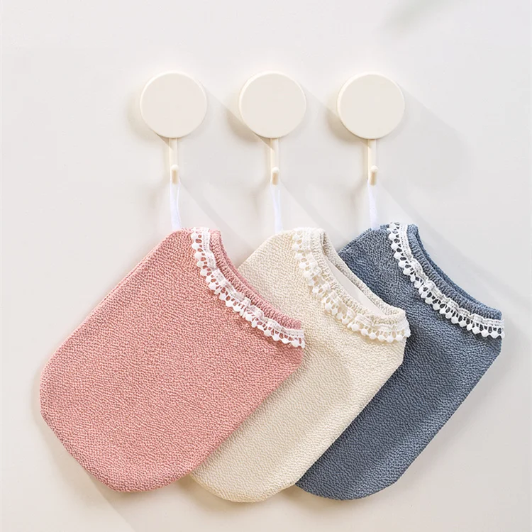 New Design Wholesale China Factory Good Price Bath Body Scrubber Natural Viscose Fiber Scrubs Bath Glove For Dead Skin Remover