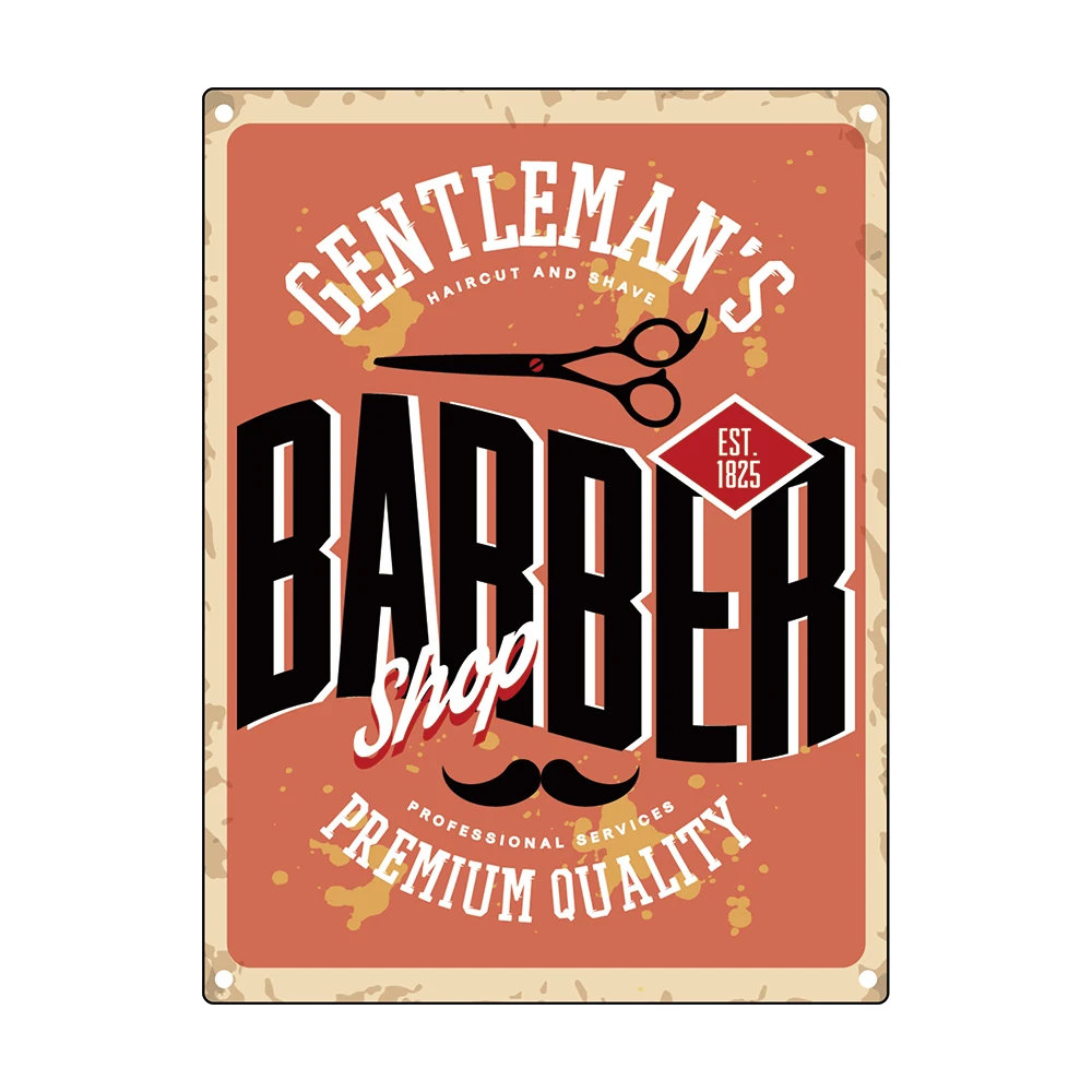 Hot Sale Vintage Signs Metal Tin International For Salon Barber Shop Decoration Tin Plates Funny Metal Signs