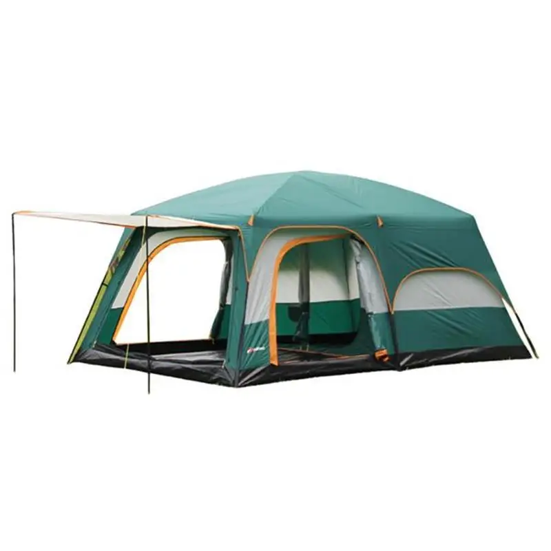Outdoor Camping Tent For 5-8 People Two Rooms And One Living Room Reinforced Bracket Breathable Rainproof All-Inclusive Tent