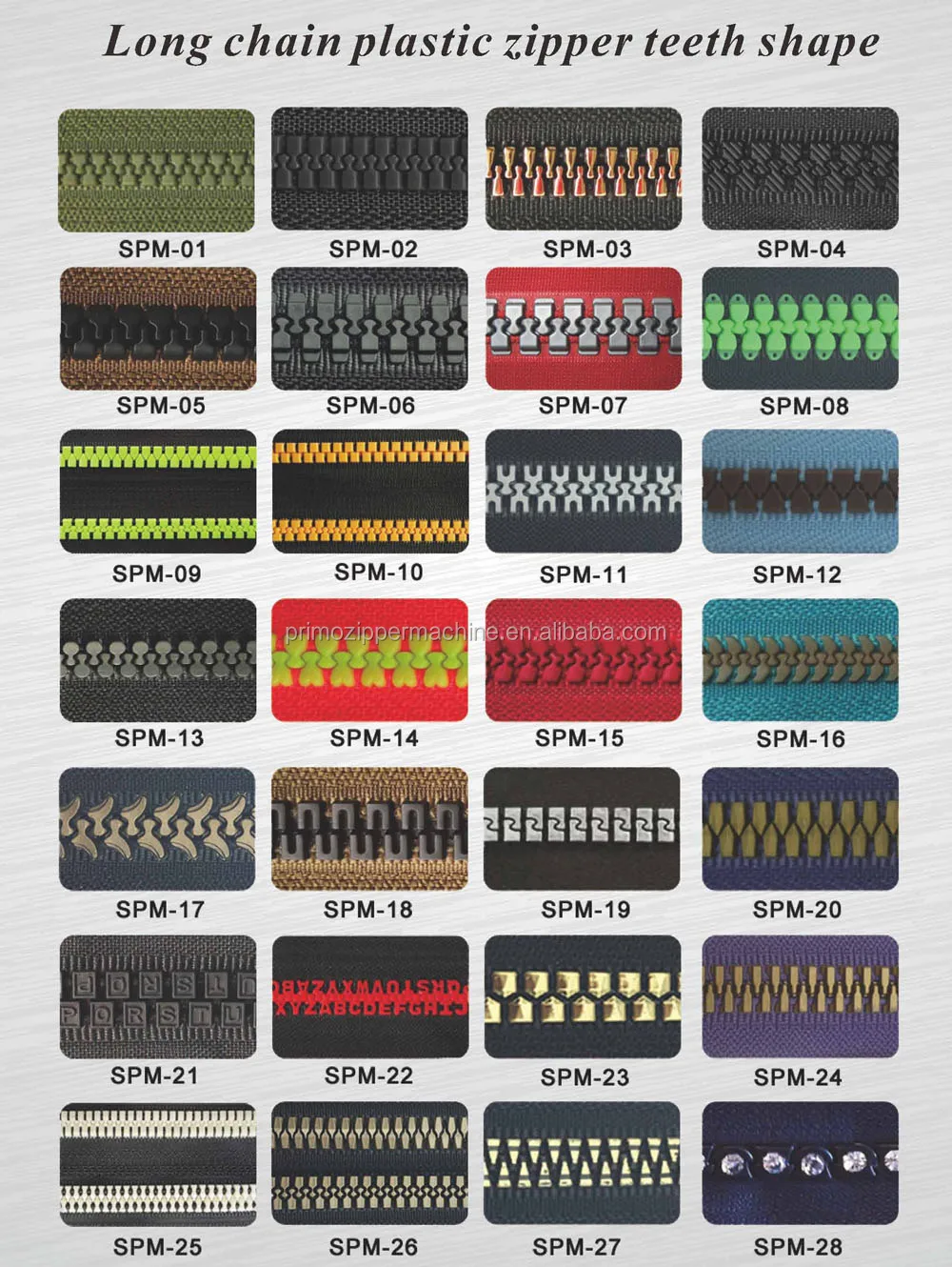 long chain plastic zipper mould