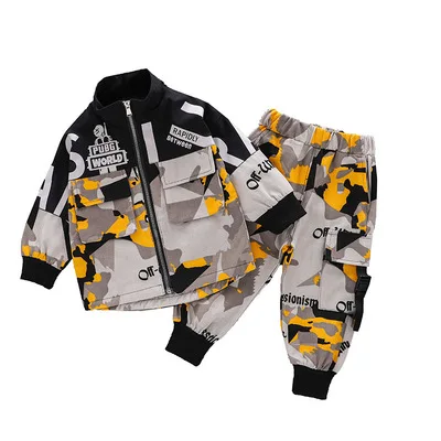 Children clothing Children Casual Camouflage Clothes Boys Handsome Clothing Suit 2023 Spring Fall Kids Military Uniform