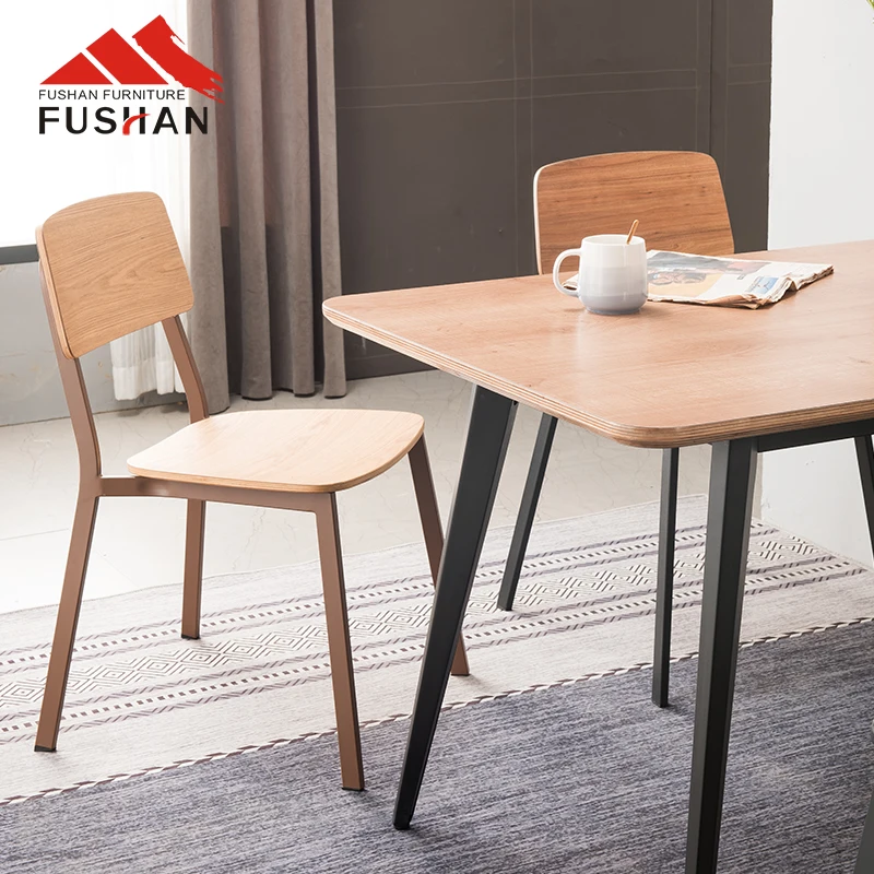 High Quality Nordic Luxury Modern Leather Seat Coffee Shop Chair With Hotel Club Restaurant Dining Chair