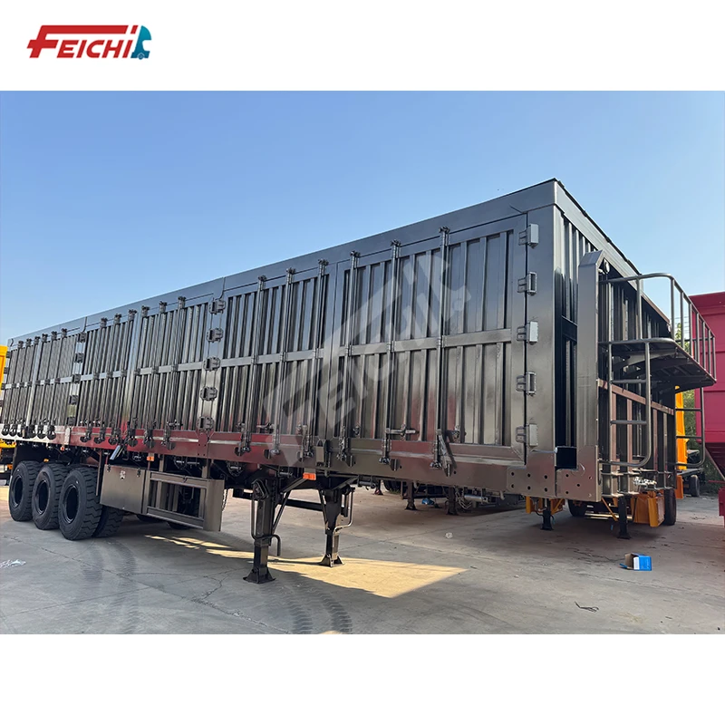 Factory Supply 3 Axle Cargo Box Type Semi-Trailer Carbon Steel 40 Tons Fully Enclosed Transport Cargo Van Semi-trailer