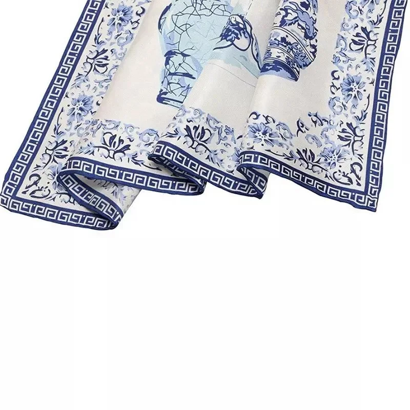 Manufacture Custom Neck Silk Scarf 70 Cotton 30 Silk Cotton Head Scarf High Quality Factory Direct Silk Scarf Sales