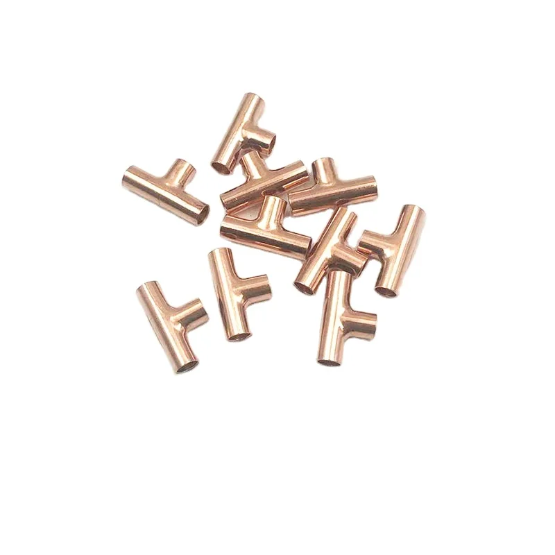 Small copper  equal tee 1/4  cxcxc for refrigeration