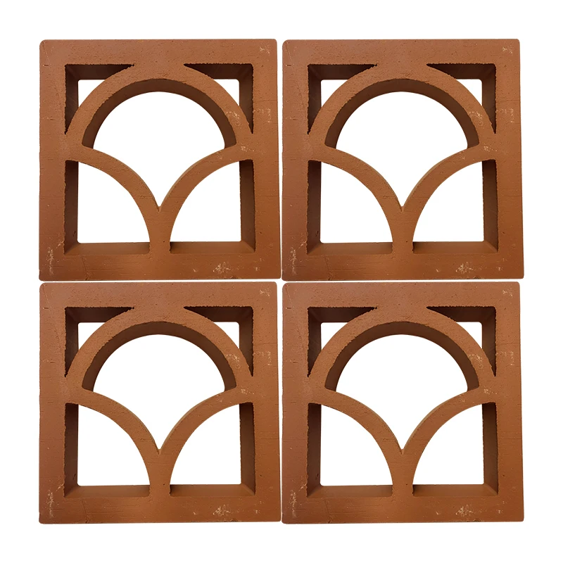 Cheap terracotta tile red wall hollow brick ventilation block