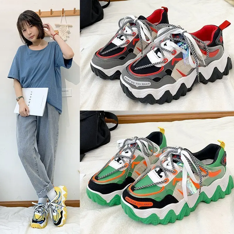 2021 Latest Design Ready to Ship Women New Style Air Cushion Black Ladies Sneakers
