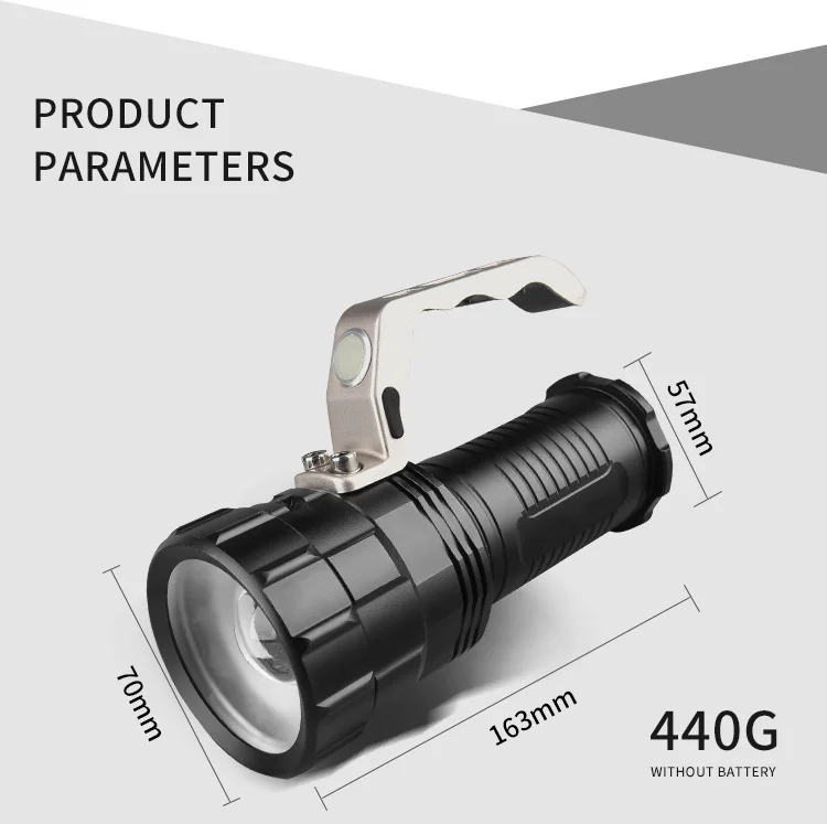 WARSUN H05-TZ outdoor emergency rechargeable portable handheld spotlight waterproof spot searchlight led high power search light