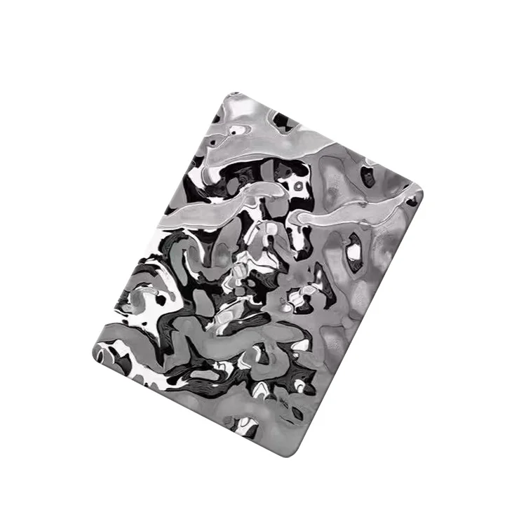Water Ripple Stainless Steel Suspended Ceiling Wall Customized High Quality PVD Color Decoration Stainless Steel Ceiling Panel