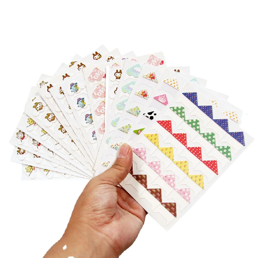 Lovely Paper Photo Corner Stickers Multistyle Photo Protective Sticker for Instax Mini/Square/Wide Photo
