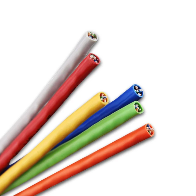 UTP 0.57mm CCA Flame Retardant PVC Network Lan Cable Computer Wire Price RJ45 Cat6 Networking Communication Cables And Wires