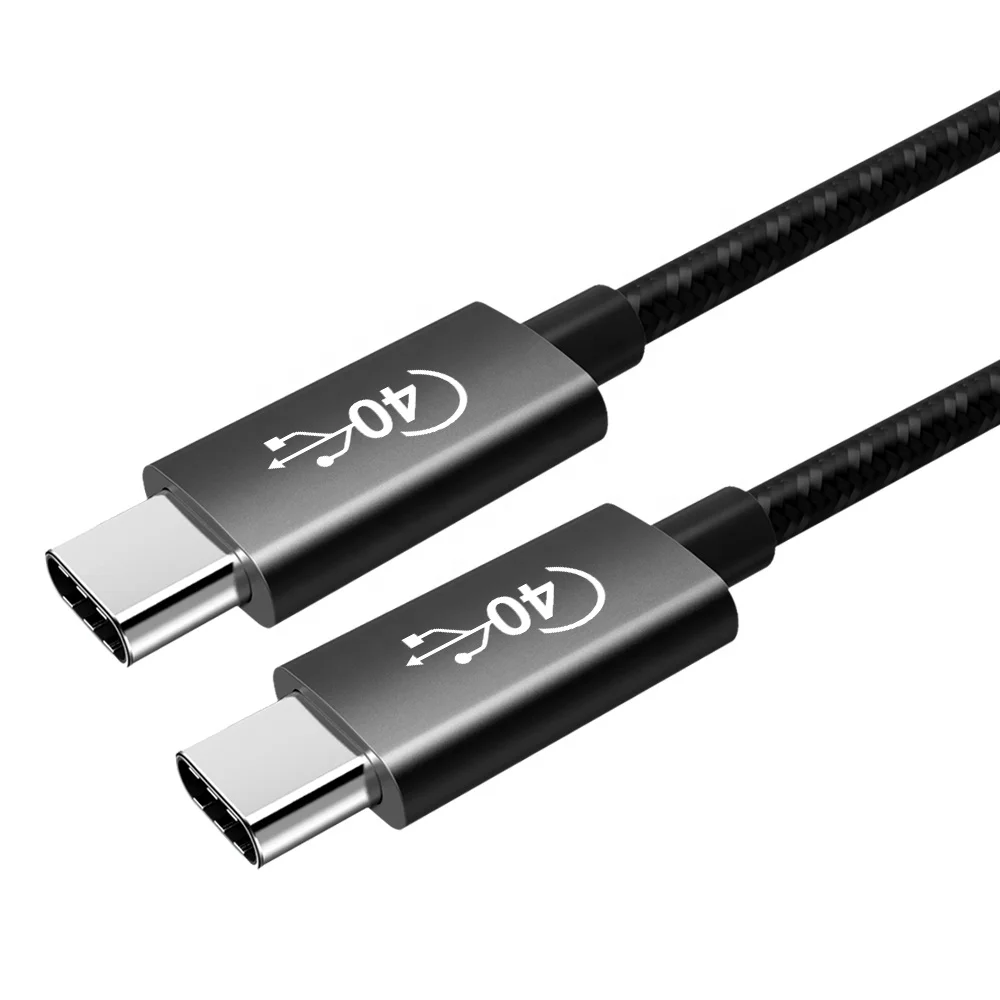  Новинка 2021 зарядный кабель Gen3 USB4 типа C 5 А для передачи данных PD USB 4 0 40 Гбит/с Thunderbolt 3 100 Вт логотип под заказ 8 м