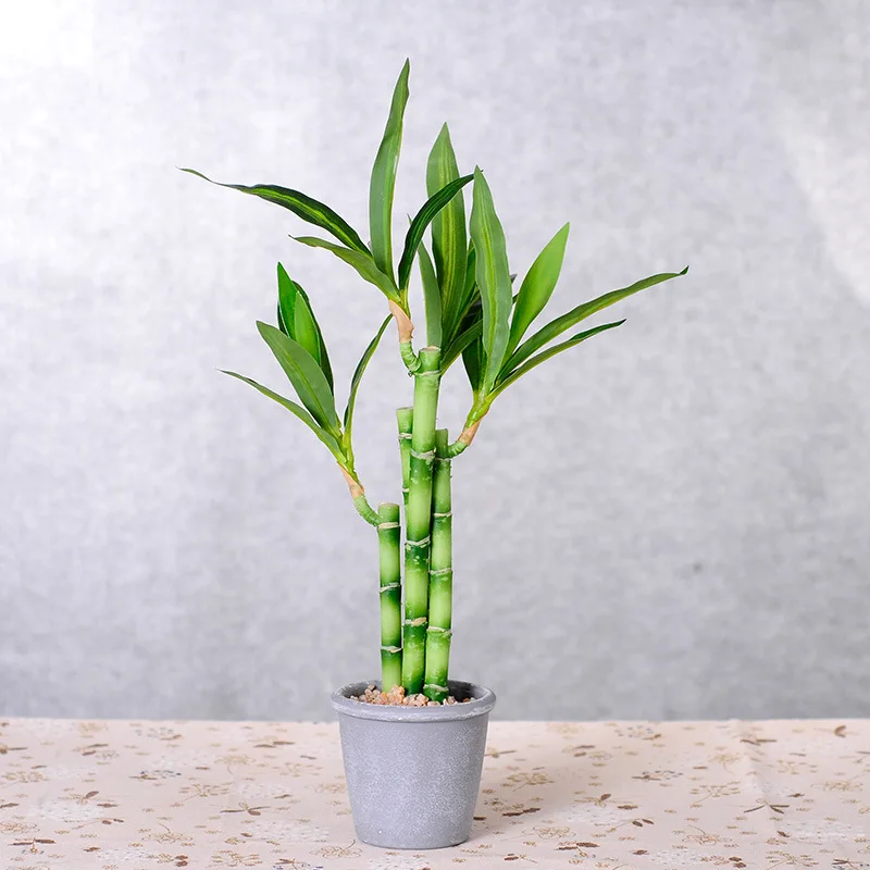 Пластиковые искусственные счастливые бамбуковые растения для продажи Plantas Artificiales Decoracion