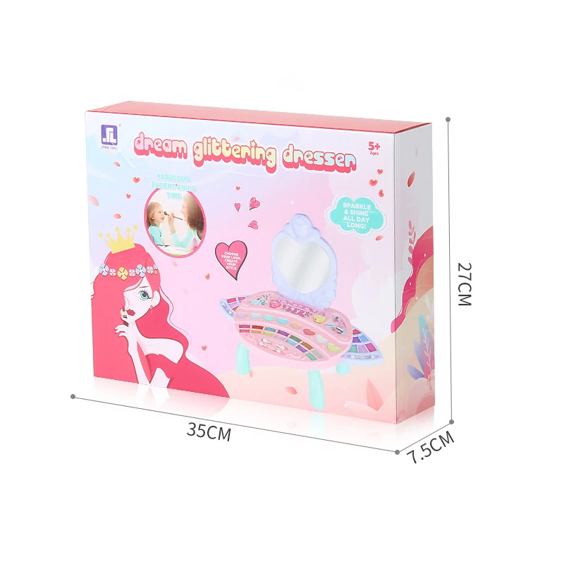 Безопасный и нетоксичный детский туалетный столик принцессы игровой домик с легким музыкальным макияжем игрушка для девочек