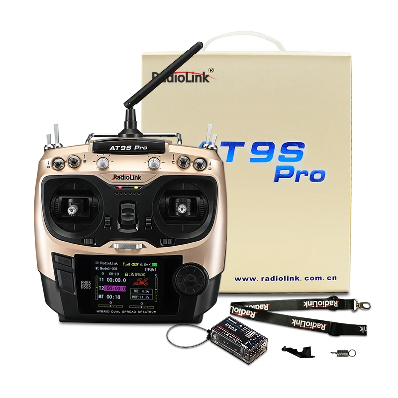 Radiolink AT9S Pro 10/12  Channels 2.4GHz RC Radio Transmitter For Sailboat Fishing Boat Agricultural Boat RC Toy