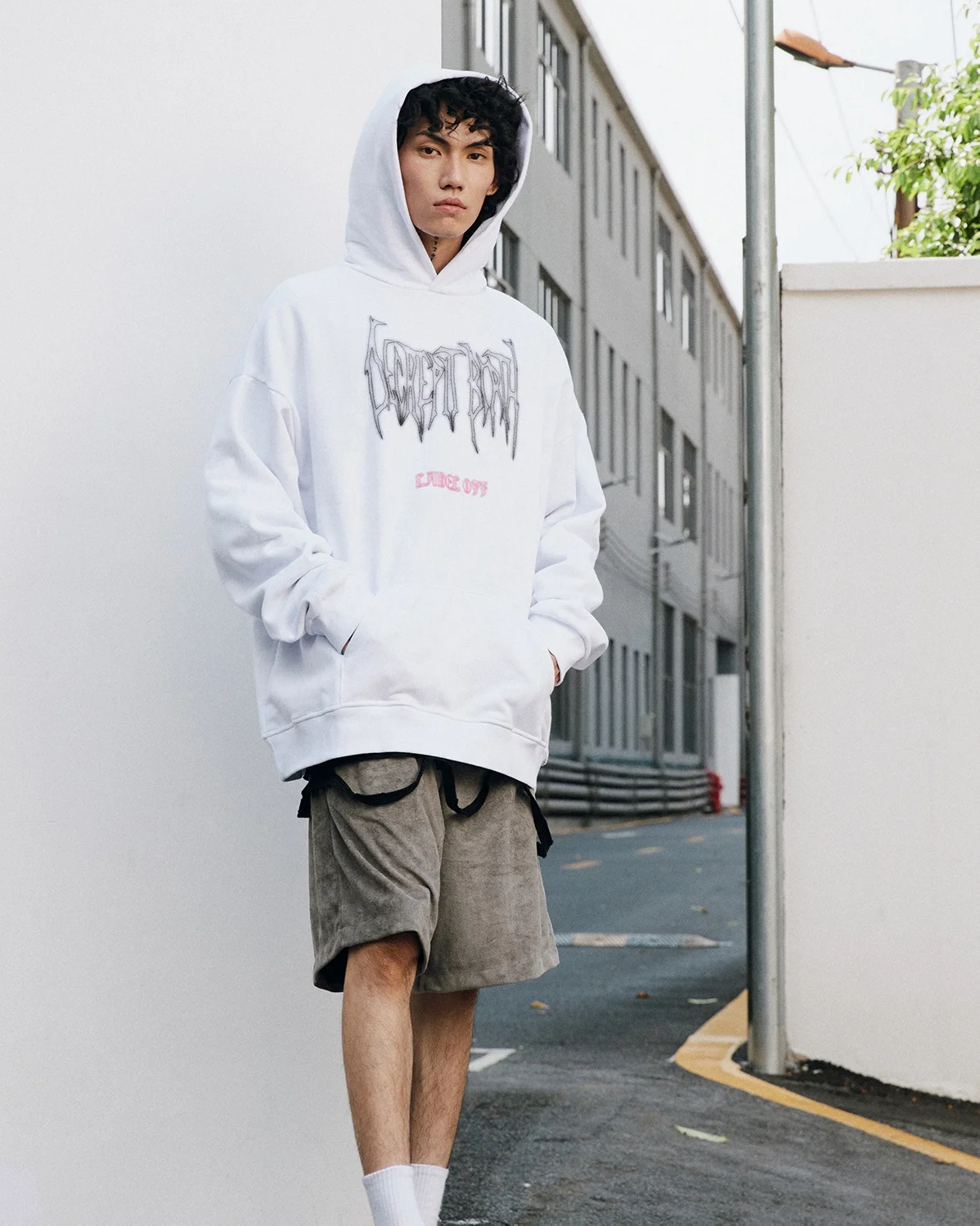 CURSIVE ENGLISH HOODIE High Quality Custom Logo 3d Puff Screen Print Mens Heavyweight Oversized Unisex Hoodies