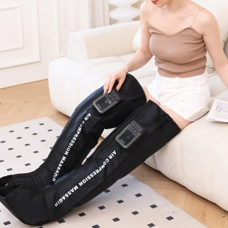 2025 New Arrival Cordless Legs And Feet Air Massage Therapy Recovery Boots Circulation Air Compression Full Leg Massager Machine