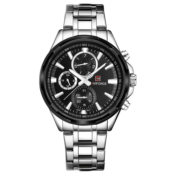 NAVIFORCE 9089 Watches Top Luxury Quartz Wristwatch Full Steel Date Waterproof Casual Clock Male WatcH