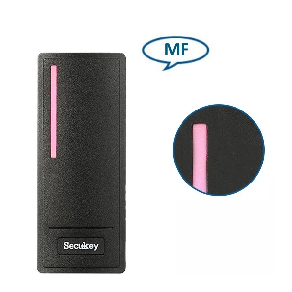 UID 7/4 bytes IC Reader 13.56MHz Card Reader Programmable Wiegand Format With An Extra Wire For Smart Door Lock