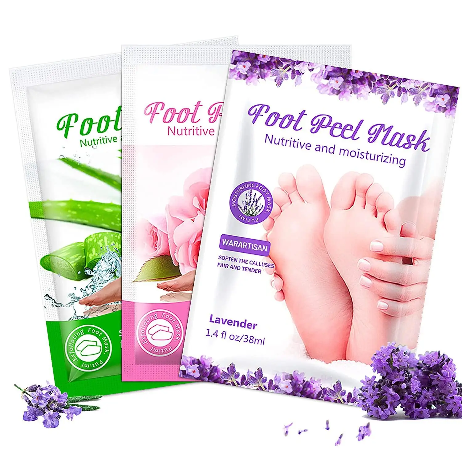 Private Label Natural Organic Korea Foot Dead Moisturizing Feet Exfoliating Peeling Off Skin Care Foot Mask