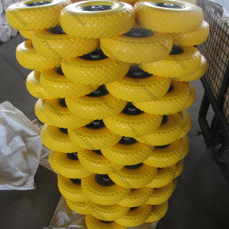 4.10/3.50-4 flat free wheel/polyurethane PU foam wheel