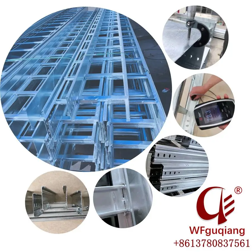 Supplier Customized Cable Tray 300mm 100mm Metal Basket Hot Dip Galvanized Cable Ladder