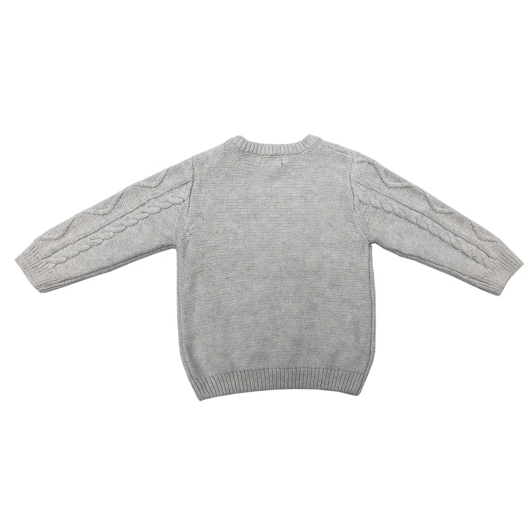Детский Однотонный свитер, серый пуловер для мальчиков, 2020