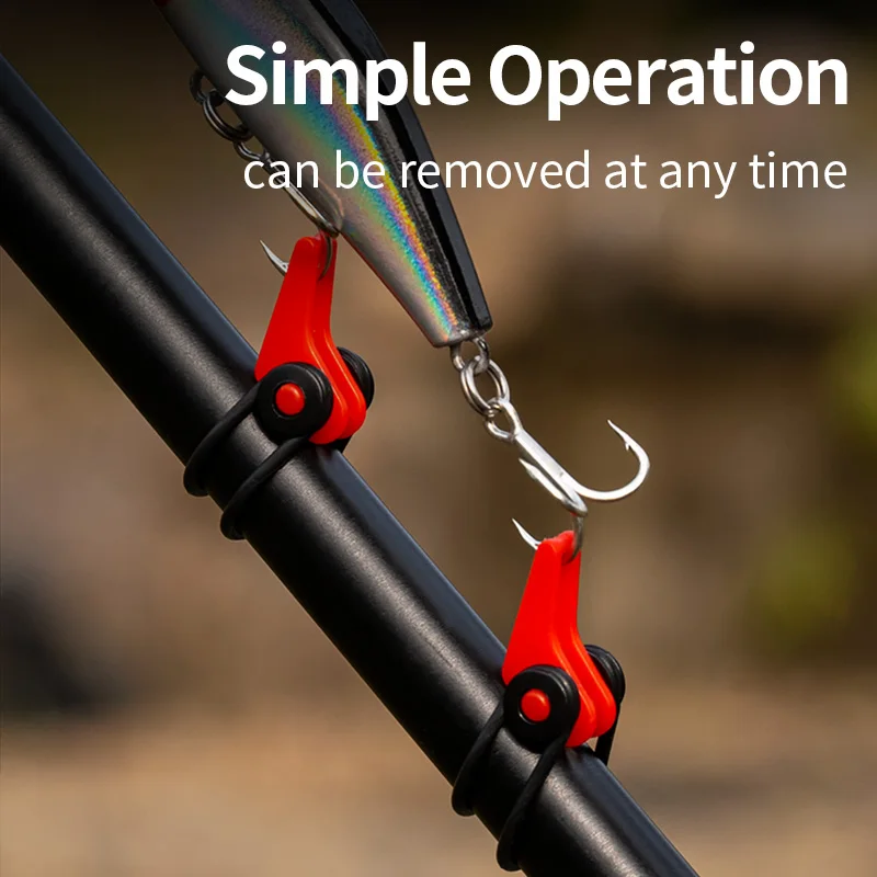 LINNHUE Colorful Fishing Rod Pole Hook Keeper Lure Bait Holder Lure Accessories Jig Hooks Safety Keeping Holder Fishing Tool