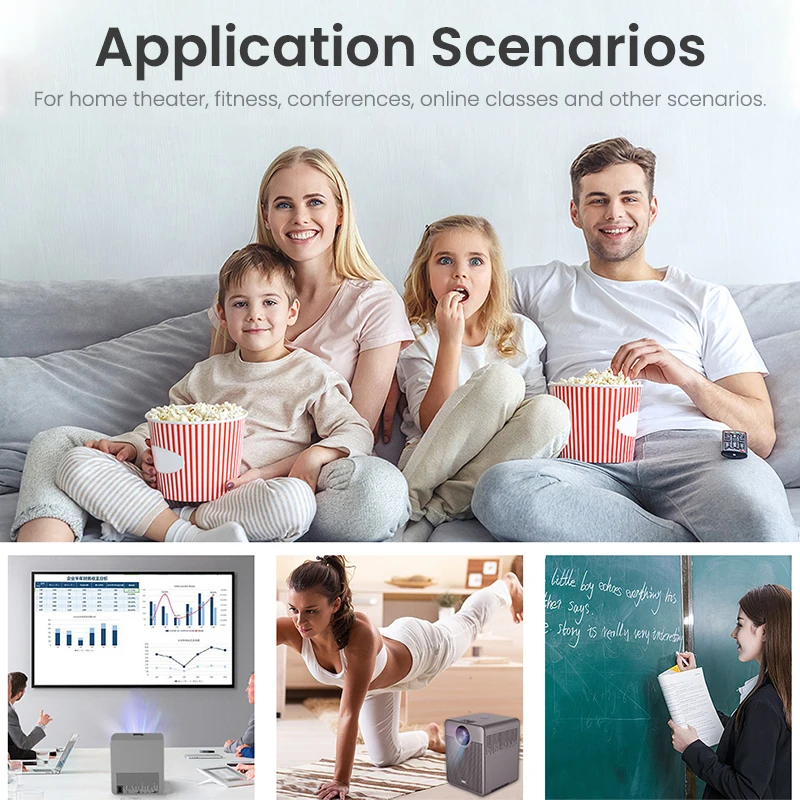 Hotack wholesale led lcd smart video projector android 9.0 1080p 4k movie portable projectors