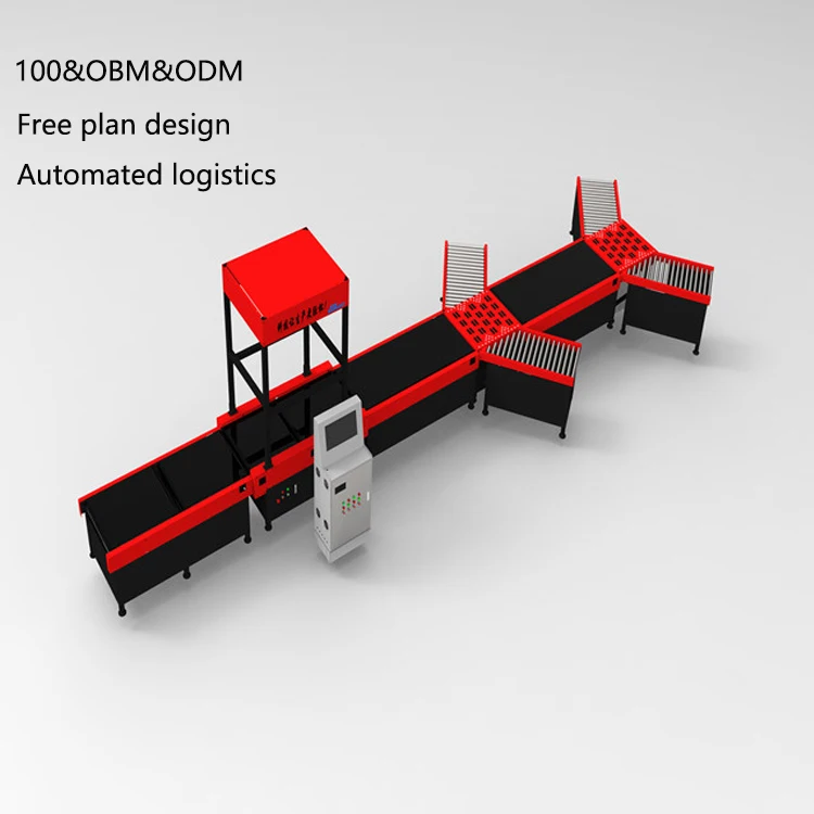High speed sorting conveyor system logistics sorter belt conveyor  mail sorting machine Dws system