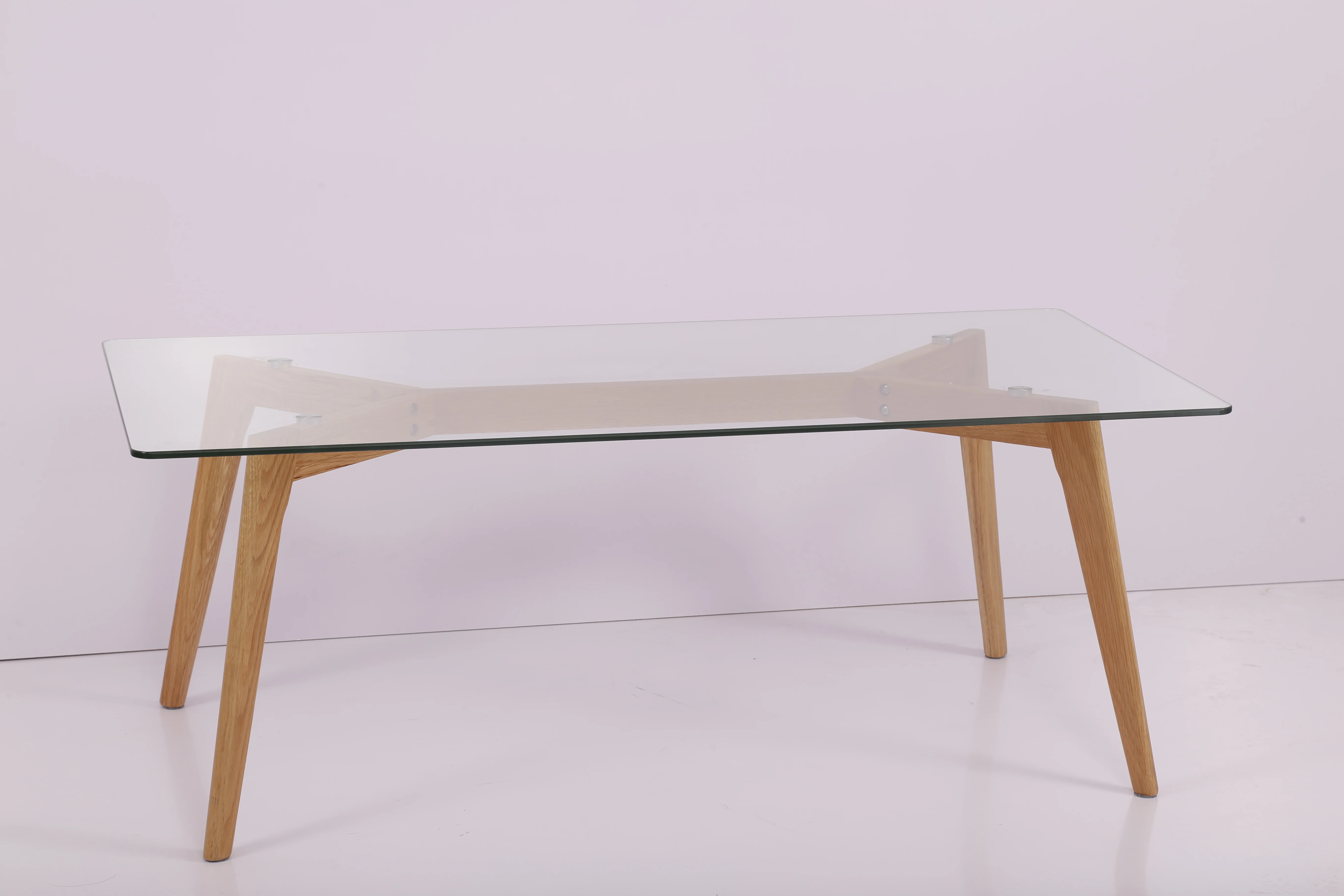 Hot Sale Modern Clear Tempered Glass Top Console Side Table Coffee Table for living room