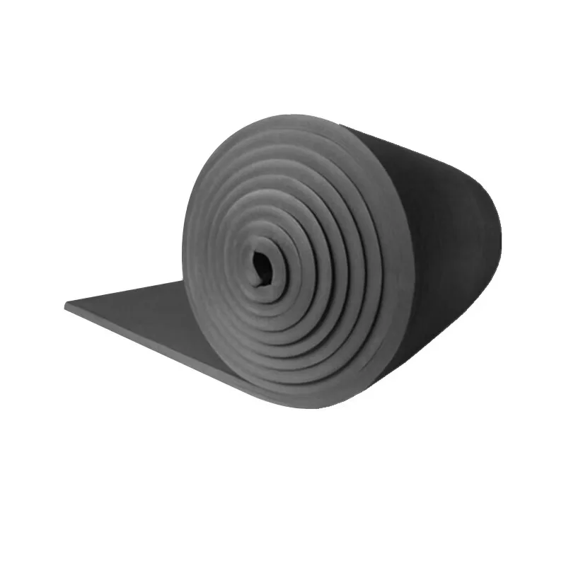 UET Closed Cell PVC/NBR Black Rubber Insulation Self Adhesive Thermal Insulation Rubber Foam Sheet