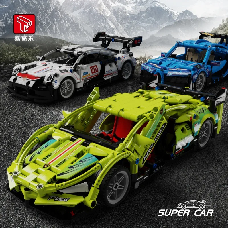Hot Sale Kids Toys Building Block Sets Building Blocks Toys Pull Back Racing Car Educational Brick Block Toys