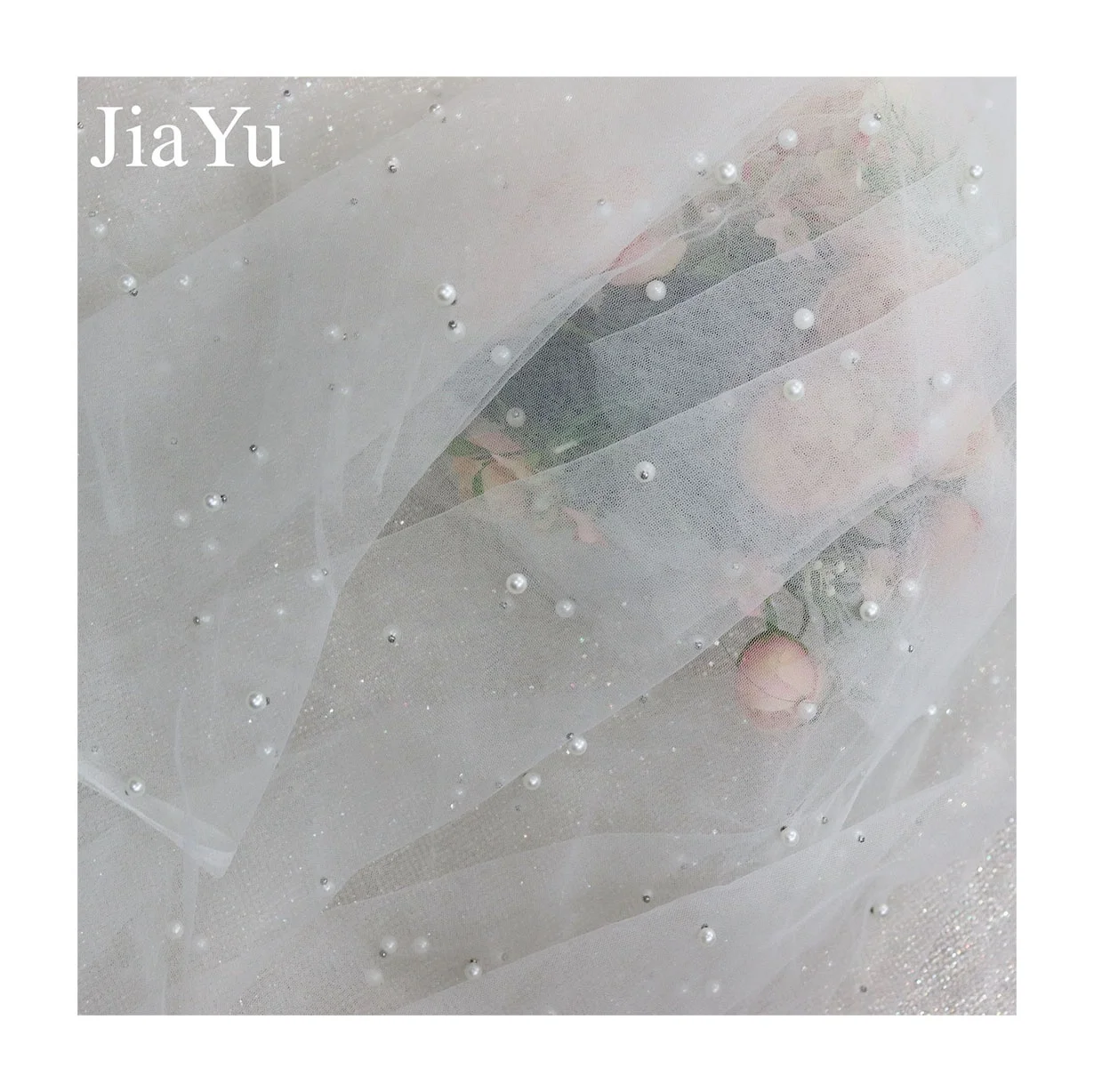 White Embroidered Fabrics Pearl Luxury Dresses Embroidery Hand Net Tulle Beading Mesh Beaded Lace Fabric Wedding Dress