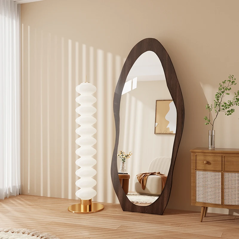 Modern wavy bedroom full body makeup hanging salon luxury room decor large dressing unbreakable adhesive big mirror