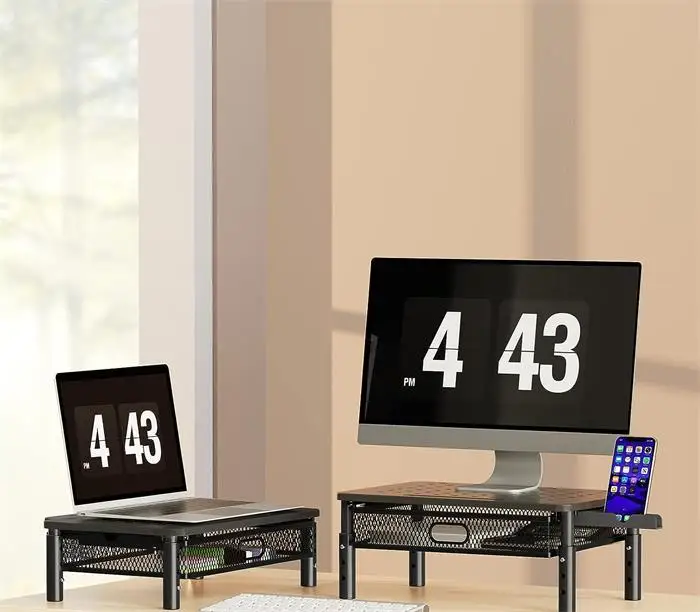 Guangzhou OEM ODM Height Adjustable Monitor Stand Metal Monitor Stand Riser Desktop Stand Monitor