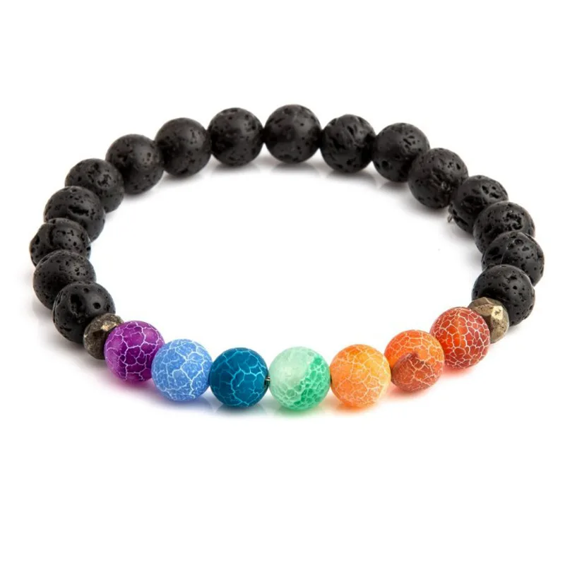 Hot Sale Unisex Elastic Volcanic Rock Agate Bracelet Trendy Cross-Shape Beaded Bracelet with Pearl for Weddings and Gifts