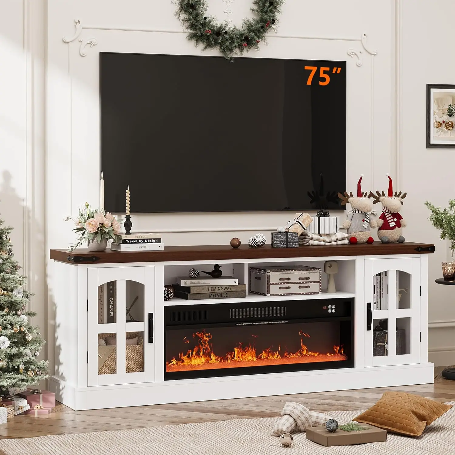 71 inch fire place living room tv cabinet remote control Decor Electric Fireplace TV Stand entertainment center with fireplace