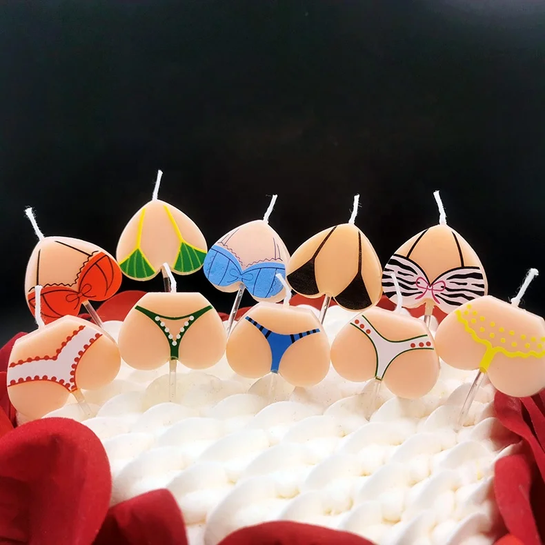 Сексуальное бикини форма торта на день рождения свечи для вечеринки на день рождения/торт ко дню рождения партии свечей
