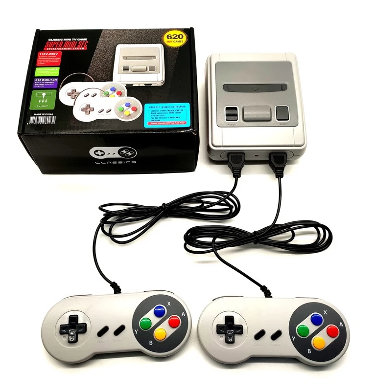 
2021 New Mini SFC-02 TV Game Game 8-bit SFC European and American version Red and White machine built-in 620 models 