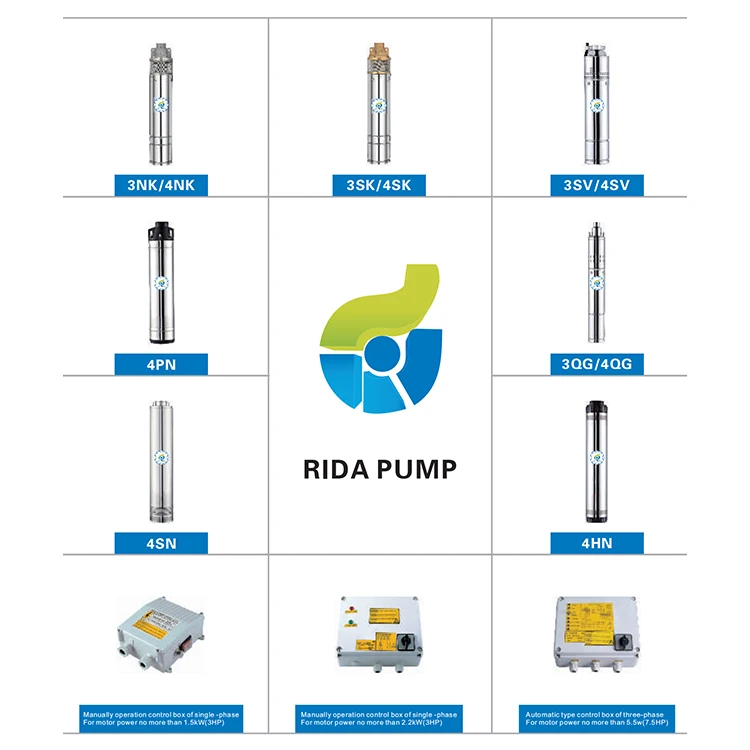 RIDA Professional Production 4 Inch Electric Borehole Pump Deep Well Submersible Pump