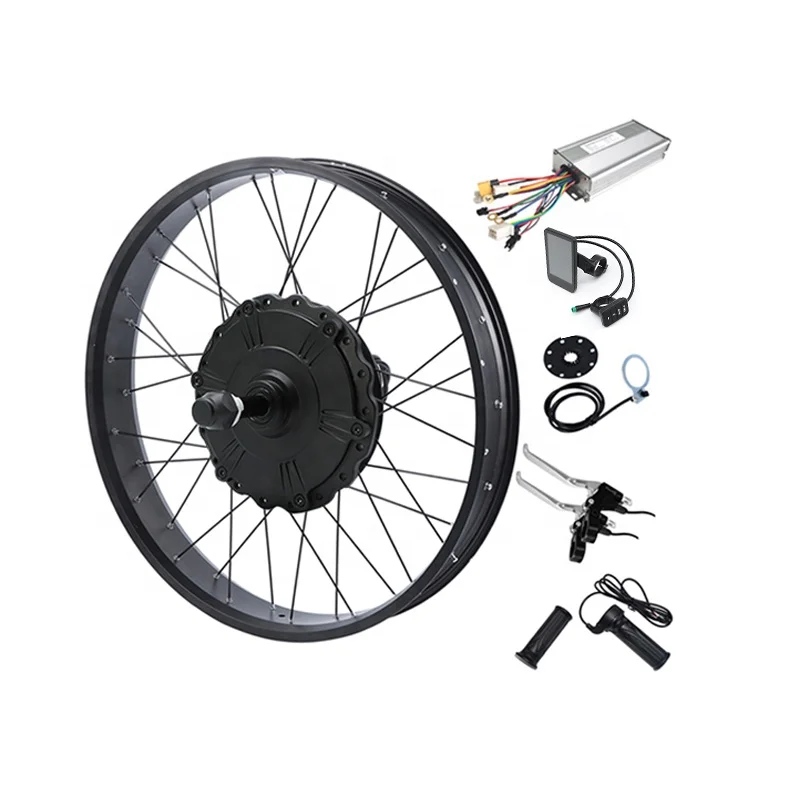 48V 52v750W Electrical Integrate Motor Wheels Electric Bike Conversion Kit for 20 Inch Fat Bicycle Rear Drive Hub Engine